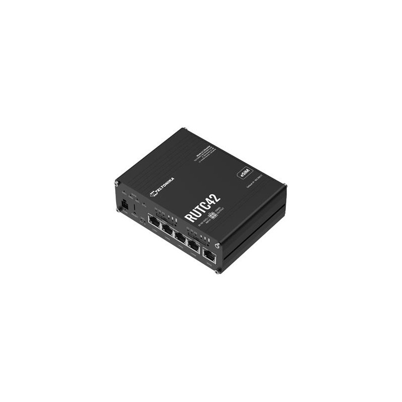 Teltonika RUTC42 průmyslový router 4x LAN, 1x WAN, Dual modem, SIM + eSIM, 2x LTE, Wi-Fi 6