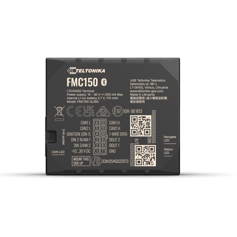 Teltonika Telematics FMC150, GPS smart tracker s Bluetooth a 4G LTE Cat 1