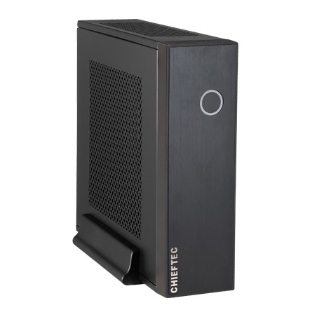 CHIEFTEC skříň Compact Series/mini ITX, IX-03B-OP, Black, Alu, bez zdroje