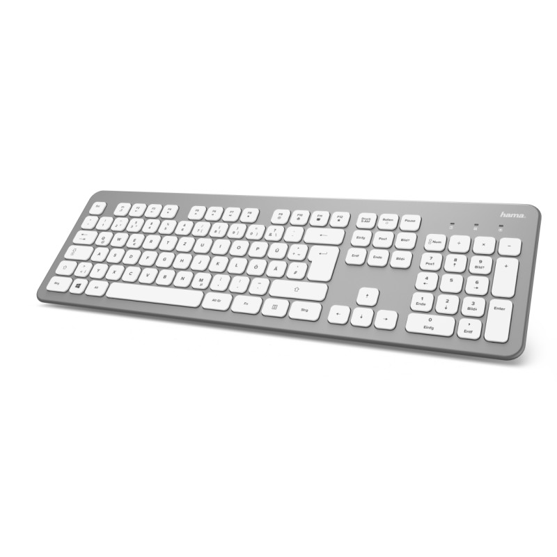 Hama bezdrátová klávesnice KW-700, stříbrná/bílá