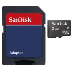 SanDisk 2 GB microSD + adaptér