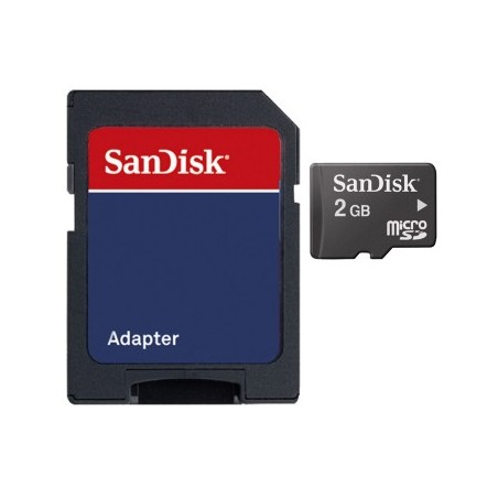 SanDisk 2 GB microSD + adaptér