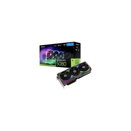 PNY VGA Nvidia GeForce RTX 5080 16GB ARGB OC Triple Fan, RTX 5080 OC, 16GB GDDR7, 3xDP, 1xHDMI