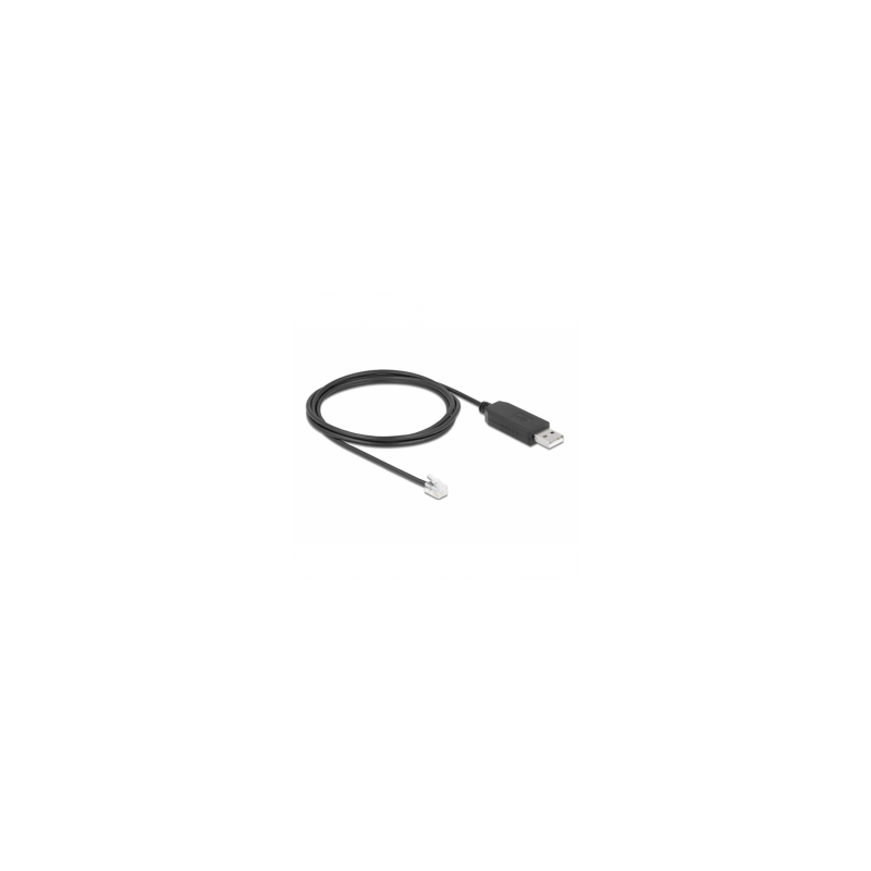 RS-232 cable, RJ-9 to USB, 200cm, black