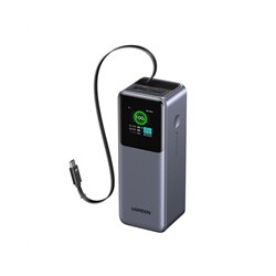 UGREEN powerbanka s rychlým nabíjením 20000mAh 3-port s displejem a zatahovacím kabelem