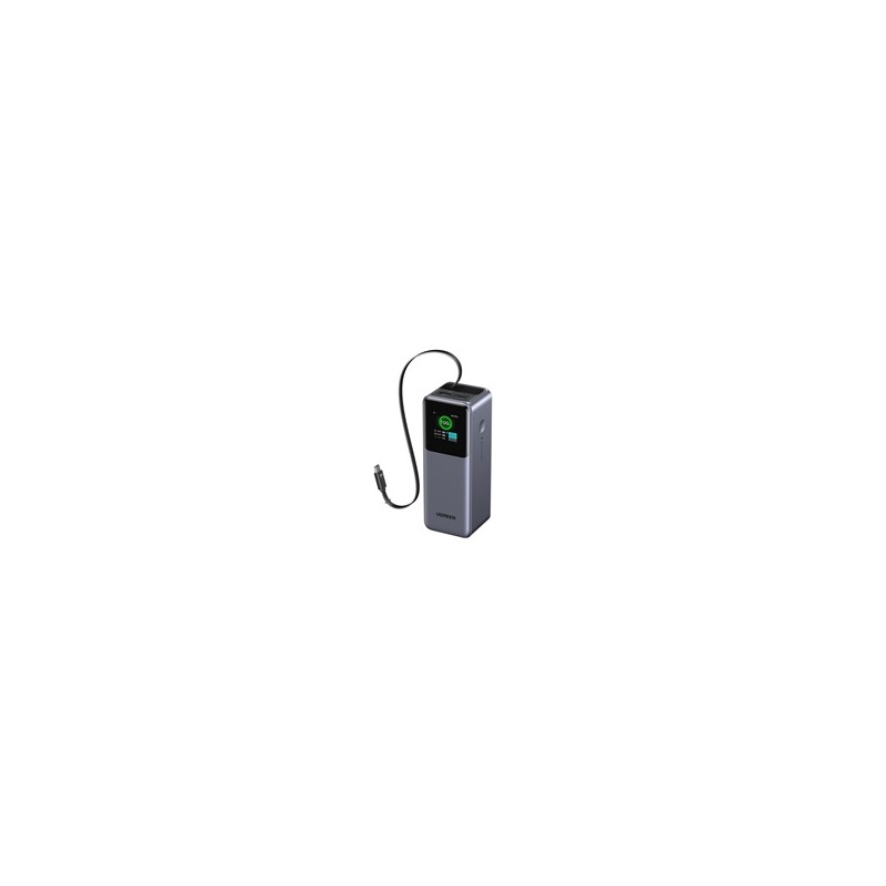 UGREEN powerbanka s rychlým nabíjením 20000mAh 3-port s displejem a zatahovacím kabelem