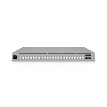 Ubiquiti UniFi Enterprise, 24portový Layer 3 PoE+++ switch, Layer 3 Etherlighting™ PoE+++, stacking, 10 GbE RJ45 and 25G