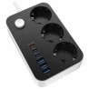 COLORWAY Prodlužovací napájecí přívod/ 3x Schuko/ 3x USB-C 20W/ 3x USB-A/ kabel 2m