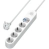 COLORWAY Prodlužovací napájecí přívod/ 4x Schuko/ 2x USB-C 20W/ 2x USB-A/ kabel 2m
