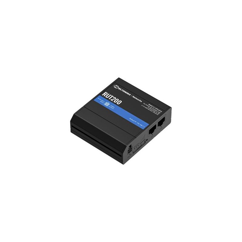 ROZBALENÉ - Teltonika RUT200 průmyslový router 1x LAN, 1x WAN, 1x SIM + eSIM, LTE, Wi-Fi 4