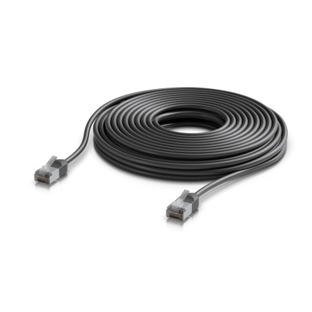Ubiquiti UniFi Venkovní patch kabel C6A, ultra tenký a odolný stíněný kabel pro 10 GbE, 12m, Černá
