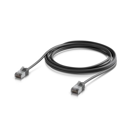 Ubiquiti UniFi Venkovní patch kabel C6A, ultra tenký a odolný stíněný kabel pro 10 GbE, 3m, Černá