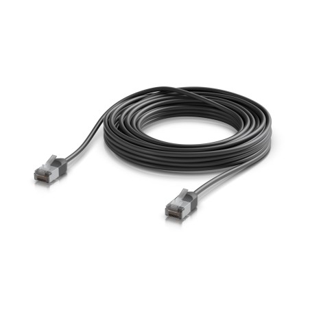 Ubiquiti UniFi Venkovní patch kabel C6A, ultra tenký a odolný stíněný kabel pro 10 GbE, 8m, Černá