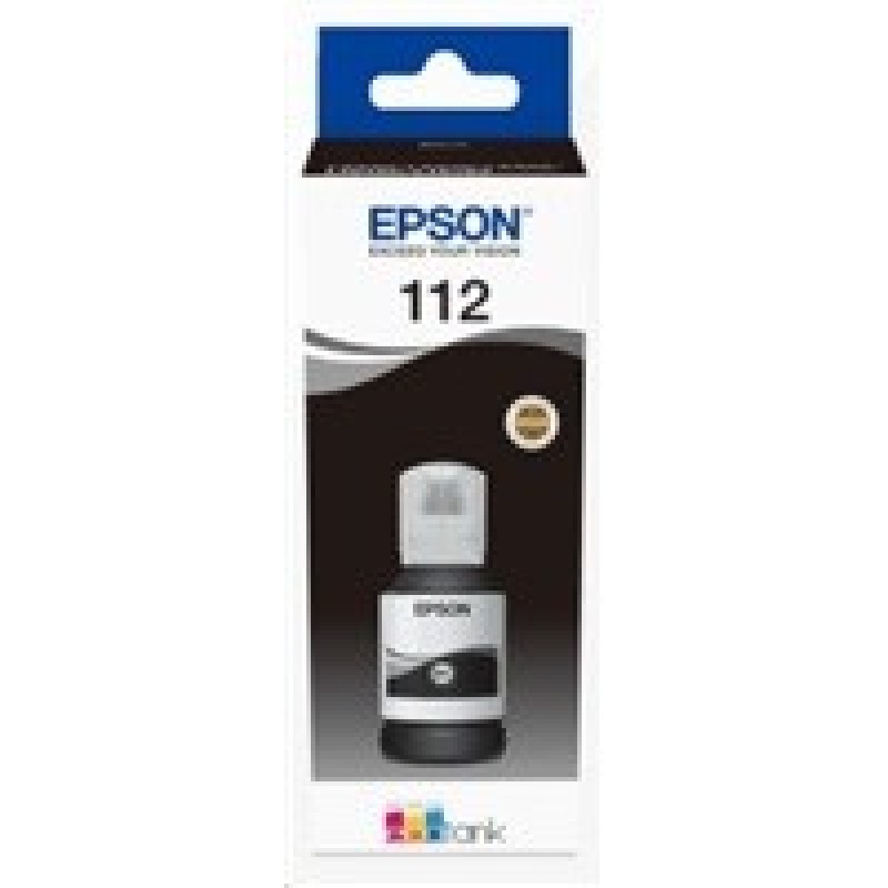 BAZAR - EPSON ink čer 112 EcoTank Pigment Black ink bottle - Poškozený obal (Komplet)