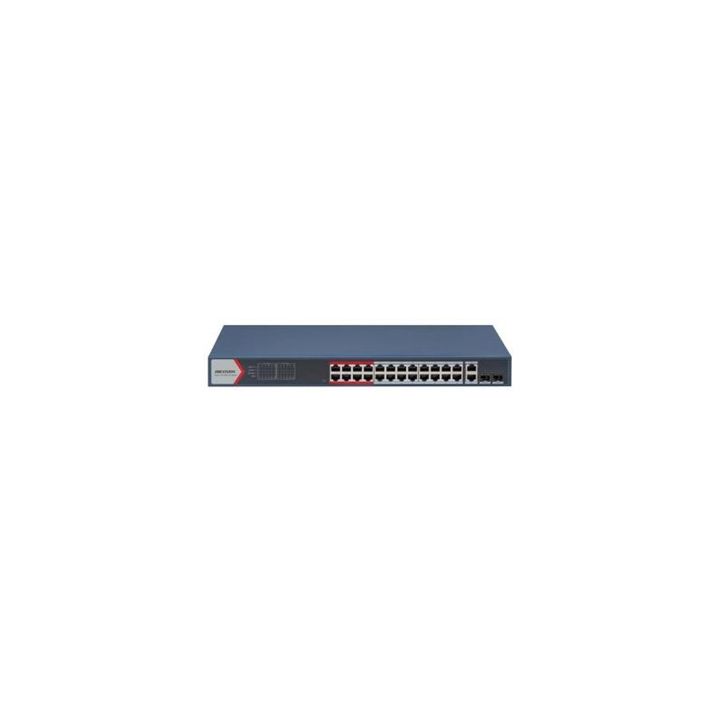 Hikvision Smart switch 24x100TX PoE+2x uplink Gb Combo port, 370W, Super PoE