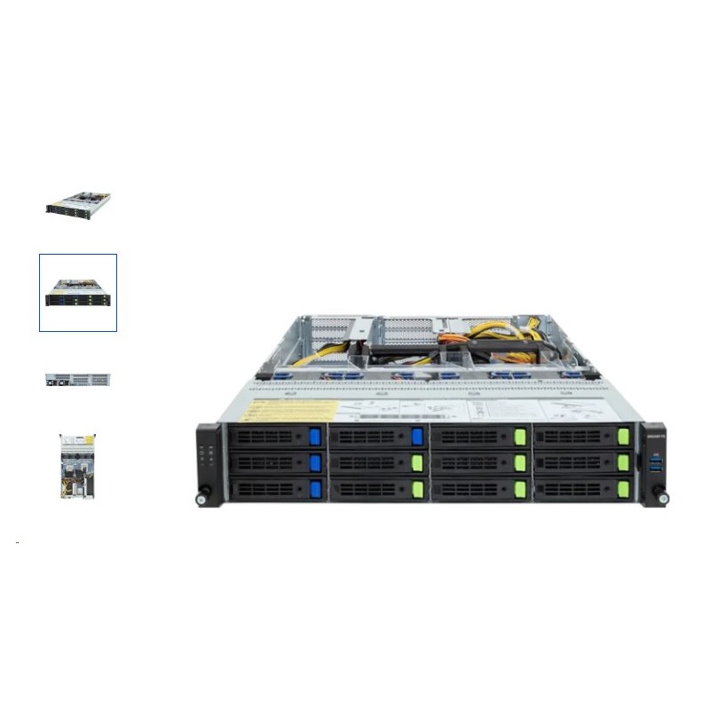 Gigabyte R283-ZF0-AAL1 Dual AMD EPYC 9005/9004 2U, 24xDDR5, 4x Dual slot Gen5 GPUs, 8x 3.5/2.5 Gen5 NVMe/SATA/SAS, 4 x 3