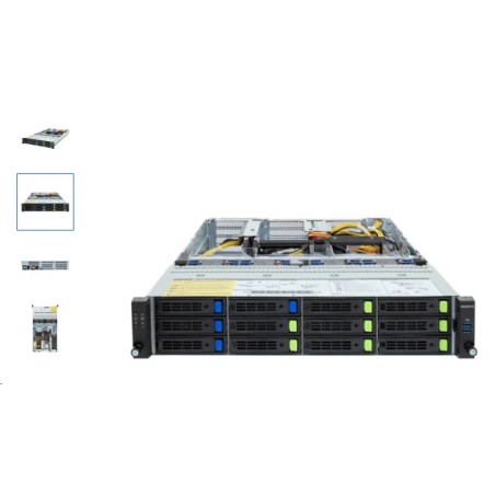 Gigabyte R283-ZF0-AAL1 Dual AMD EPYC 9005/9004 2U, 24xDDR5, 4x Dual slot Gen5 GPUs, 8x 3.5/2.5 Gen5 NVMe/SATA/SAS, 4 x 3