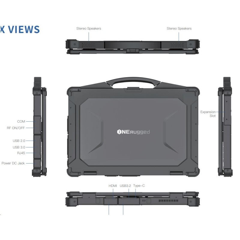 ONERugged N15A 15.6" rugged notebook, I5+16G+512G, 1920x1080, 1000cd/m2, Win11 Pro bez licence