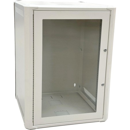 Conexpro jednodílný rozvaděč 19" 15U/600mm, FLAT PACK, skleněné dveře