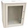 Conexpro jednodílný rozvaděč 19" 12U/400mm, FLAT PACK, skleněné dveře