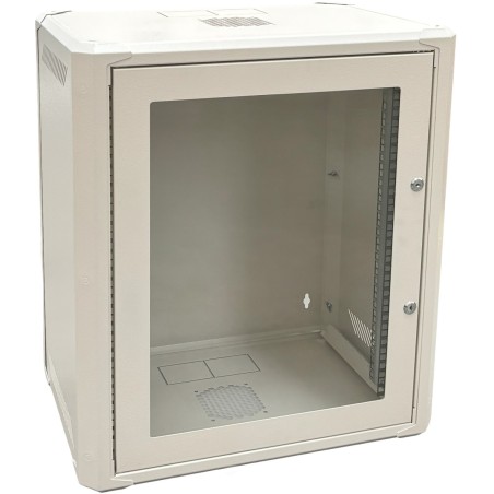 Conexpro jednodílný rozvaděč 19" 15U/400mm, FLAT PACK, skleněné dveře