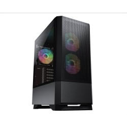 COUGAR PC skříň MX430 Mesh RGB Black Mid Tower Mesh Front Panel 3 x ARGB Fans 4mm TG Left Panel