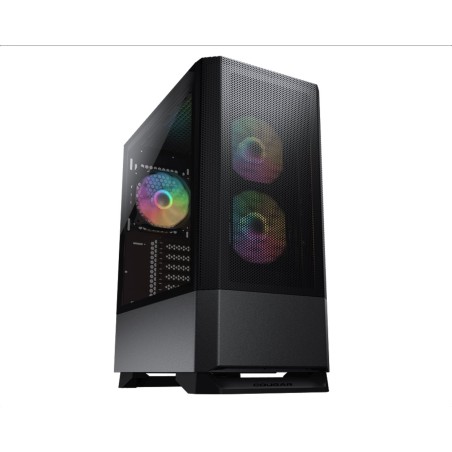 COUGAR PC skříň MX430 Mesh RGB Black Mid Tower Mesh Front Panel 3 x ARGB Fans 4mm TG Left Panel
