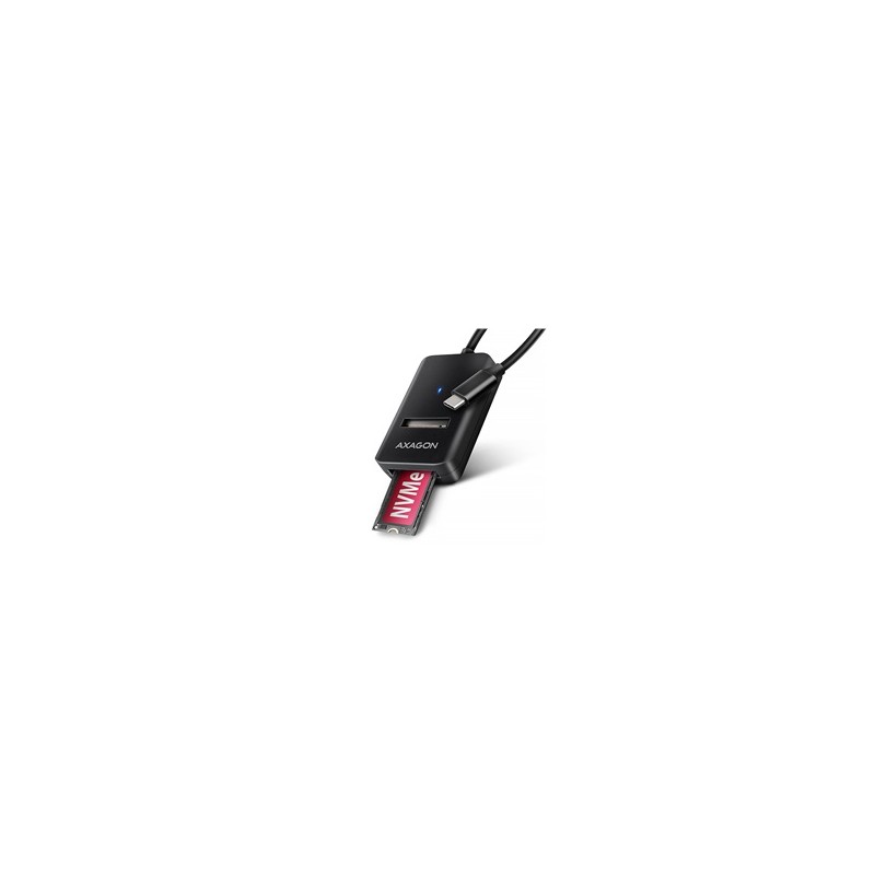 BAZAR - AXAGON ADM2-CM USB-C 10Gbps - M.2 NVMe & SATA SSD adaptér, kabel USB-C 10cm - Poškozený obal (Komplet)
