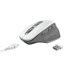 TRUST bezdrátová Myš Ozaa Rechargeable Wireless Mouse - white