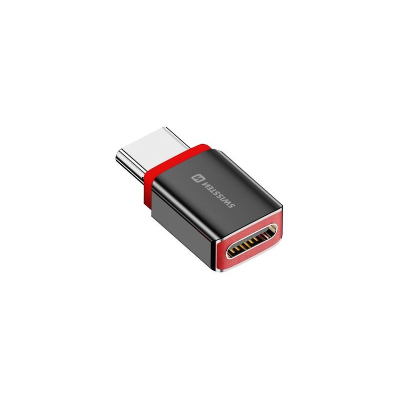 Swissten Nabíjecí Adaptér S Blokací Dat Dataguard USB-C / USB-C Černý