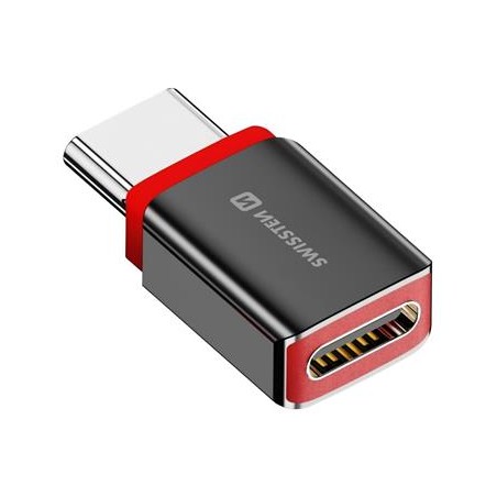 Swissten Nabíjecí Adaptér S Blokací Dat Dataguard USB-C / USB-C Černý