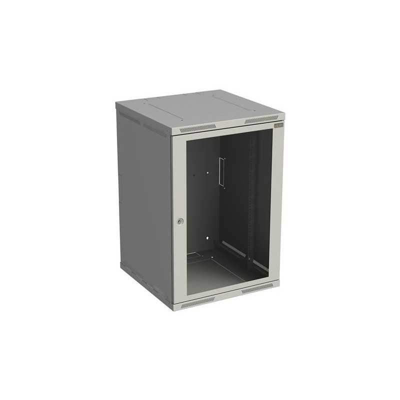 Solarix Rozvaděč nástěnný SENSA 18U 600mm, dveře sklo, RAL 7035, SENSA-18U-66-11-G