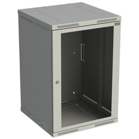 Solarix Rozvaděč nástěnný SENSA 18U 600mm, dveře sklo, RAL 7035, SENSA-18U-66-11-G