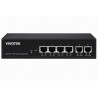 Vivotek AW-GEL-065A-060 Lite Switch, 4× GE PoE + 2× GE, 802.3af/at, PoE 60W, VLAN, dosah 250 m, managed
