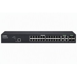 Vivotek AW-GEV-288A-370 Switch, 24× GE PoE + 4× GE/SFP Combo, 802.3af/at, PoE 370W, managed