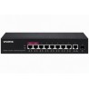 Vivotek AW-GEL-105A-110 Lite Switch, 8× GE PoE + GE + SFP, af/at/bt, PoE 110W, VLAN, dosah 250 m, managed