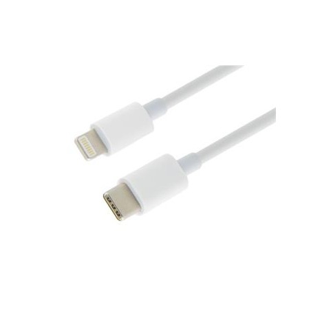 Datový a nabíjecí kabel USB Type-C - Lightning, 100cm, bílá