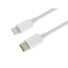 Datový a nabíjecí kabel USB Type-C - Lightning, 100cm, bílá