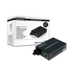 DIGITUS Media Converter, Singlemode 10/100Base-TX to 100Base-FX, Incl. PSU SC connector, Up to 20km DN82023