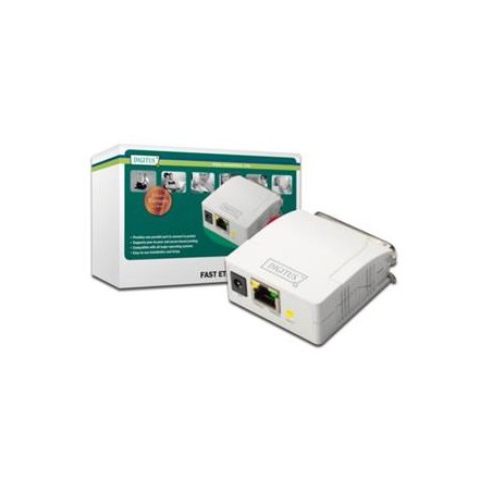 Digitus Paralelní tiskový server, 1 port, 1x RJ45, 1x M Centronics, DB-36-pin