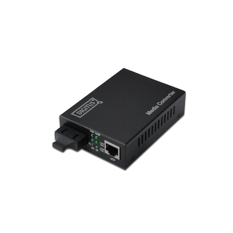 Digitus Media Converter, Singlemode 10/100/1000Base-T to 1000Base-LX, Incl. PSU SC connector, Up to 40km