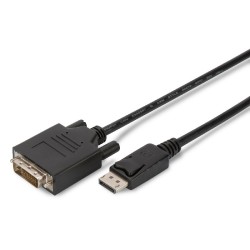 Digitus DisplayPort adapter cable, DP - DVI (24+1) M/M, 3.0m, w/interlock, DP 1.1a compatible, CE, bl DK340301030S