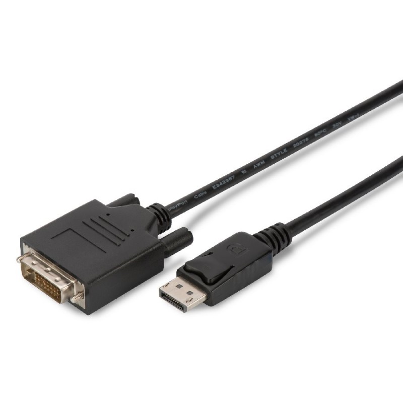 Digitus DisplayPort adapter cable, DP - DVI (24+1) M/M, 3.0m, w/interlock, DP 1.1a compatible, CE, bl DK340301030S