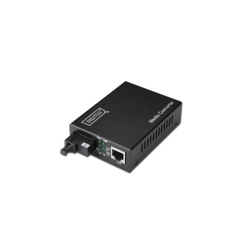 Digitus Media Converter, Singlemode, BiDi, WDM 10/100Base-TX to 100Base-FX, Tx1310nm / Rx1550nm SC connector, Up to 40km