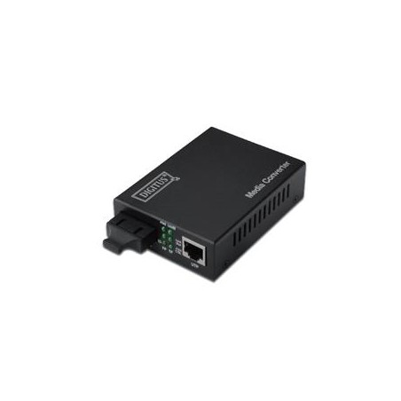 Digitus Media Converter, Singlemode 10/100/1000Base-T to 1000Base-LX, Incl. PSU SC connector, Up to 10km