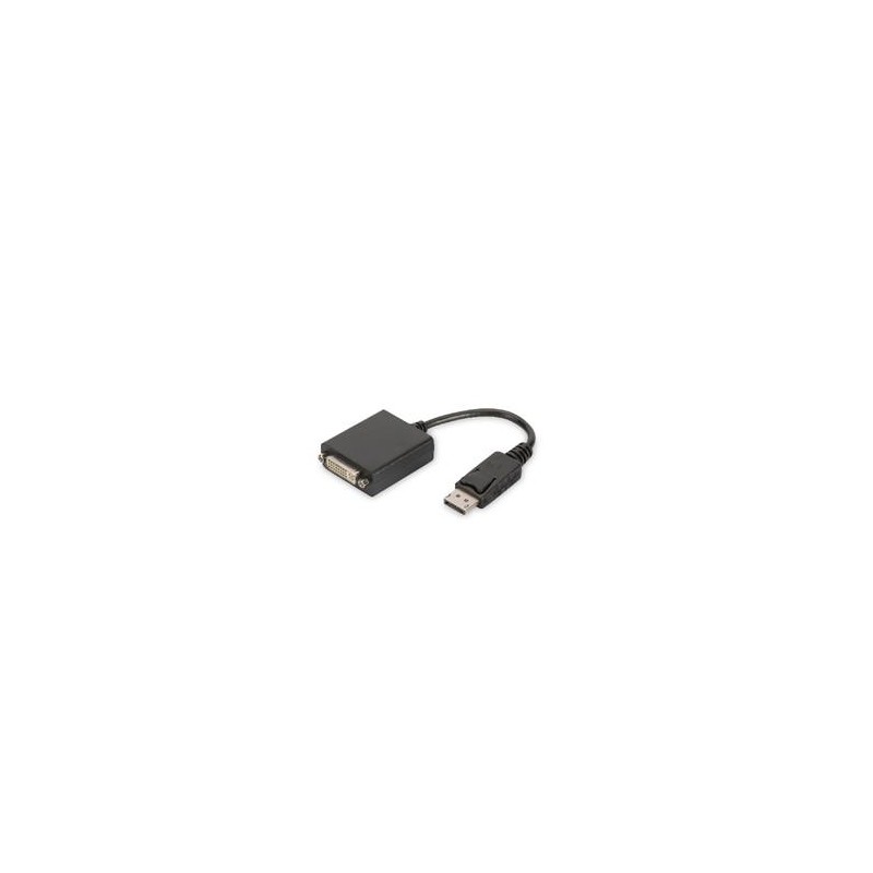 Digitus DisplayPort adapter cable, DP - DVI (24+5) M/F, 0.15m,w/interlock, DP 1.1a compatible, bl, CE