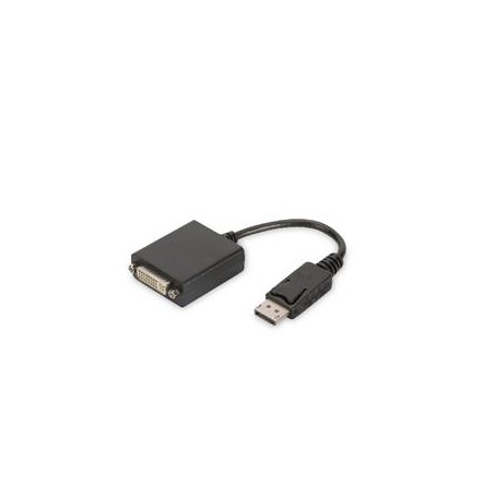 Digitus DisplayPort adapter cable, DP - DVI (24+5) M/F, 0.15m,w/interlock, DP 1.1a compatible, bl, CE