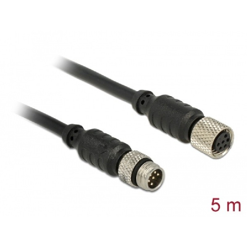 Navilock Extensions cable M8 male M8 female waterproof 5 m for M8 GNSS receiver