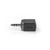 Nedis CAGB22945BK - Stereofonní audioadaptér | 3,5mm Zástrčka - 2× 3,5mm Zásuvka | Černá barva