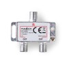Nedis SSPL200ME - CATV F-Rozbočovač | Max. zisk 4,2 dB | 5–1 000 MHz | 2 Výstupy